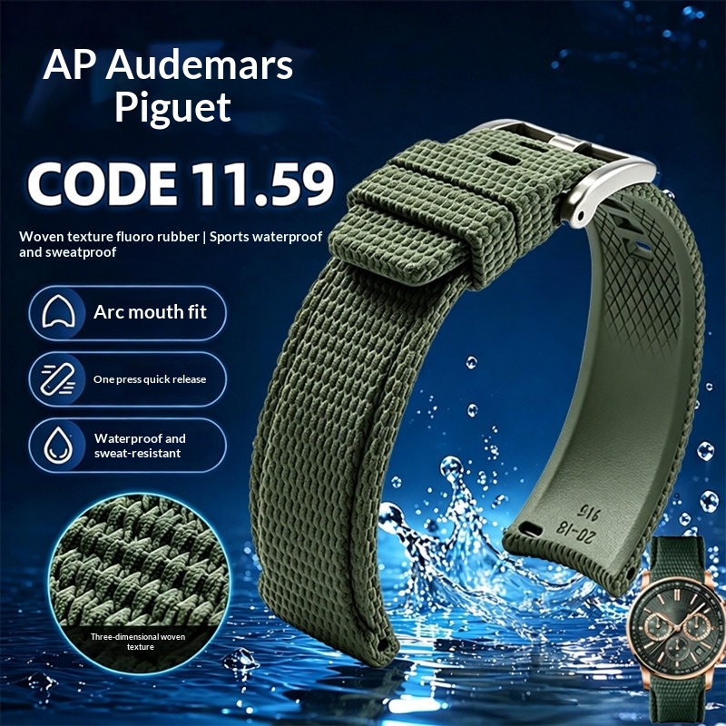 Audemars Piguet Watch Code 11.59 - Tali Jam Tangan Karet FKM Ujung