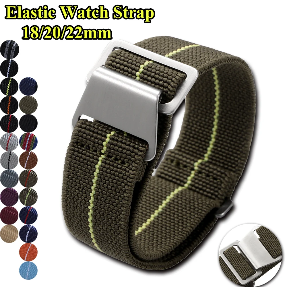 Parachute Strap Elastic - Tali Jam Tangan Elastis 18Mm 20Mm