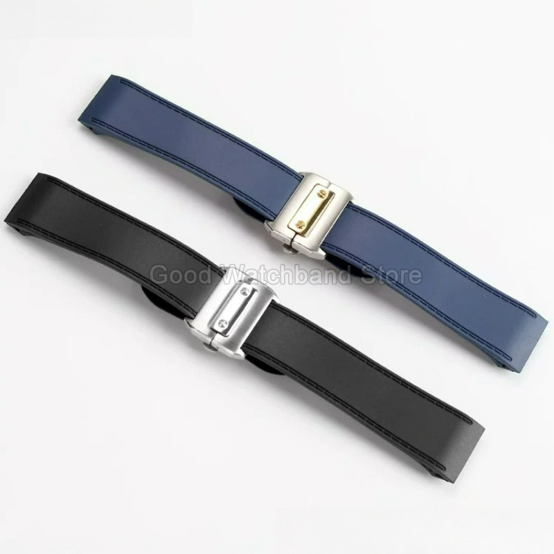 Cartier Watch Santos - Tali Jam Tangan Karet Berkualitas Tinggi
