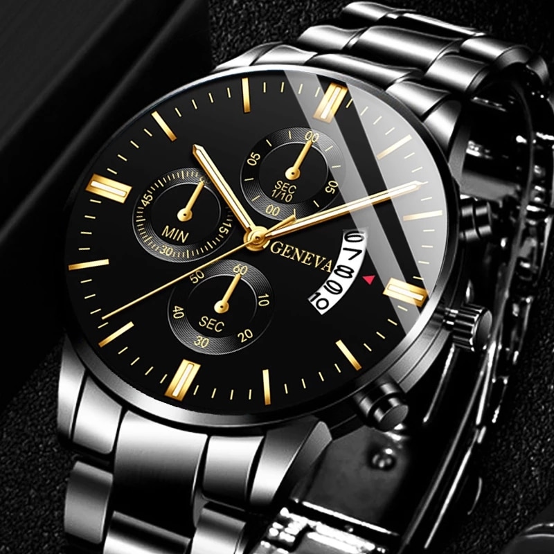 Seiko Watch 5 Sports - Jam tangan hitam Stainless Steel pria,