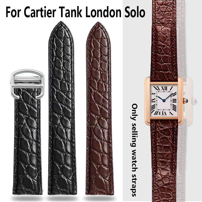 Cartier Watch Tank - Tali Jam Buaya 16 18 20