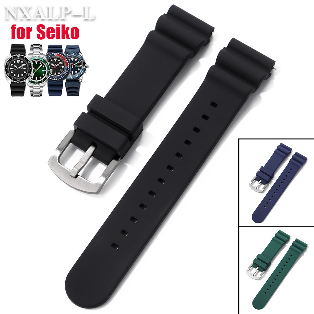 Seiko Watch 5 Sports - Tali Jam Tangan Silikon 20Mm 22Mm