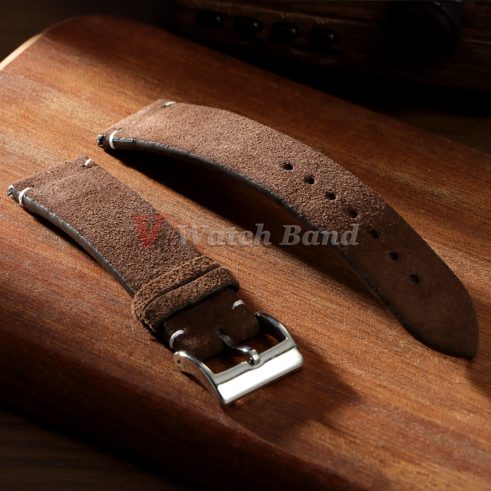 Suede Strap Watch - Tali Jam Tangan Antik Kulit Sapi