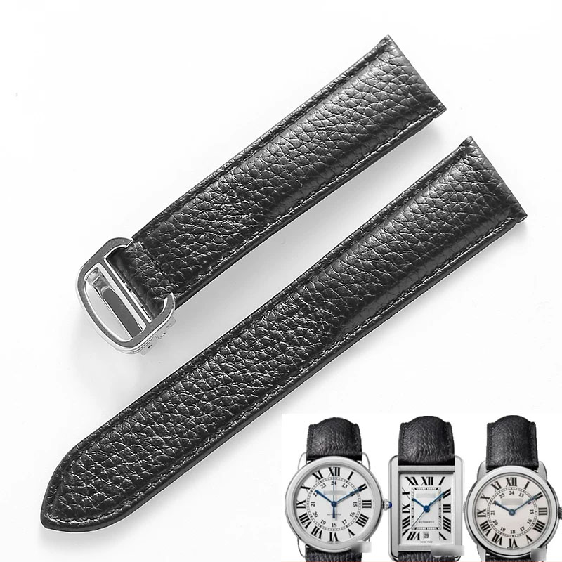 Cartier Watch Tank - Tali Jam Tangan Kulit Asli untuk