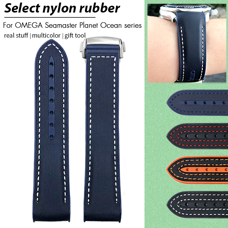 Omega Watch Seamaster - Tali Jam Tangan Karet Nilon Kualitas