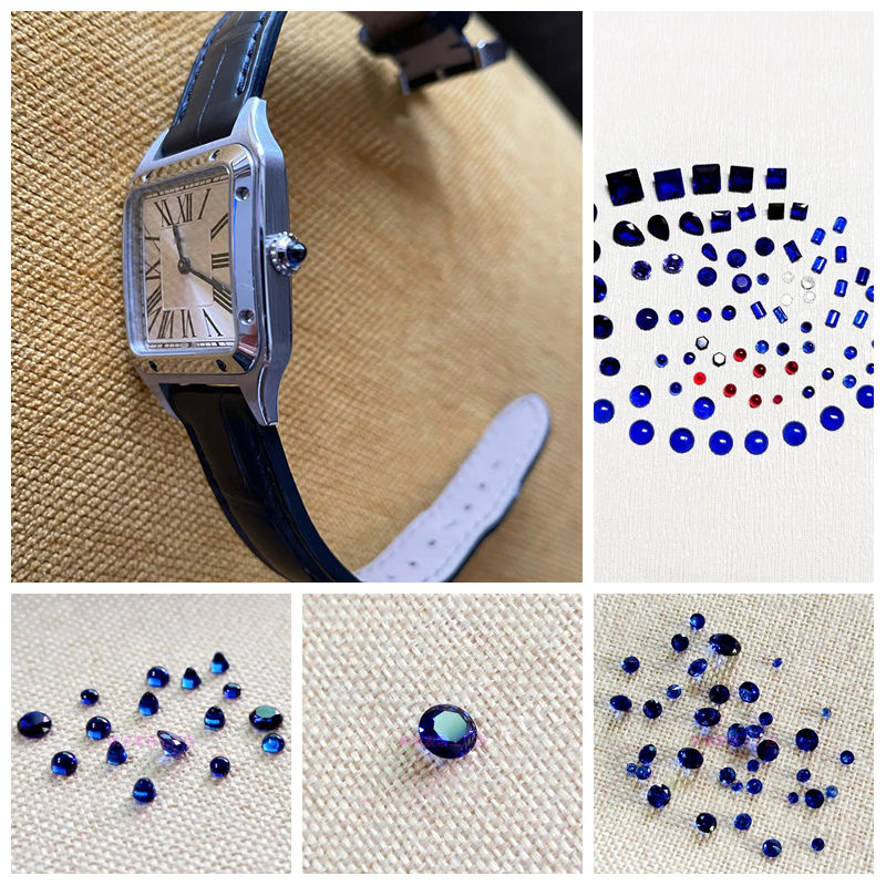Cartier Watch Ballon Bleu - Mahkota Jam Tangan Dengan Safir Biru