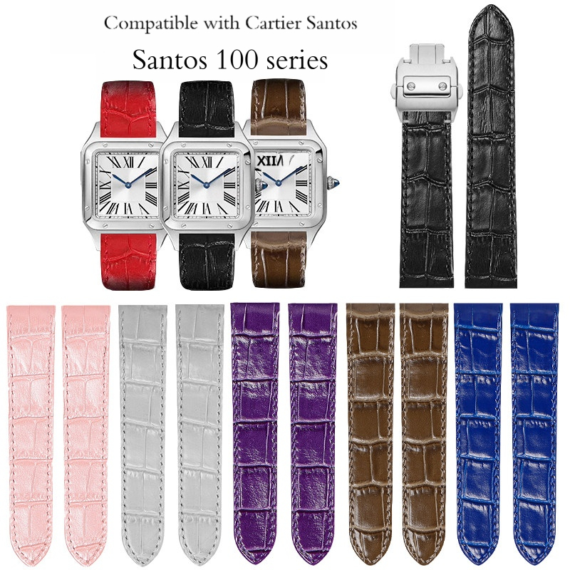 Cartier Watch Santos - Tali Kulit Sapi Asli 20 23MM