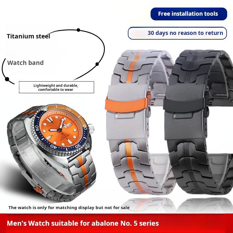 Seiko Watch 5 Sports - Gelang jam tangan pria Seiko, 22mm