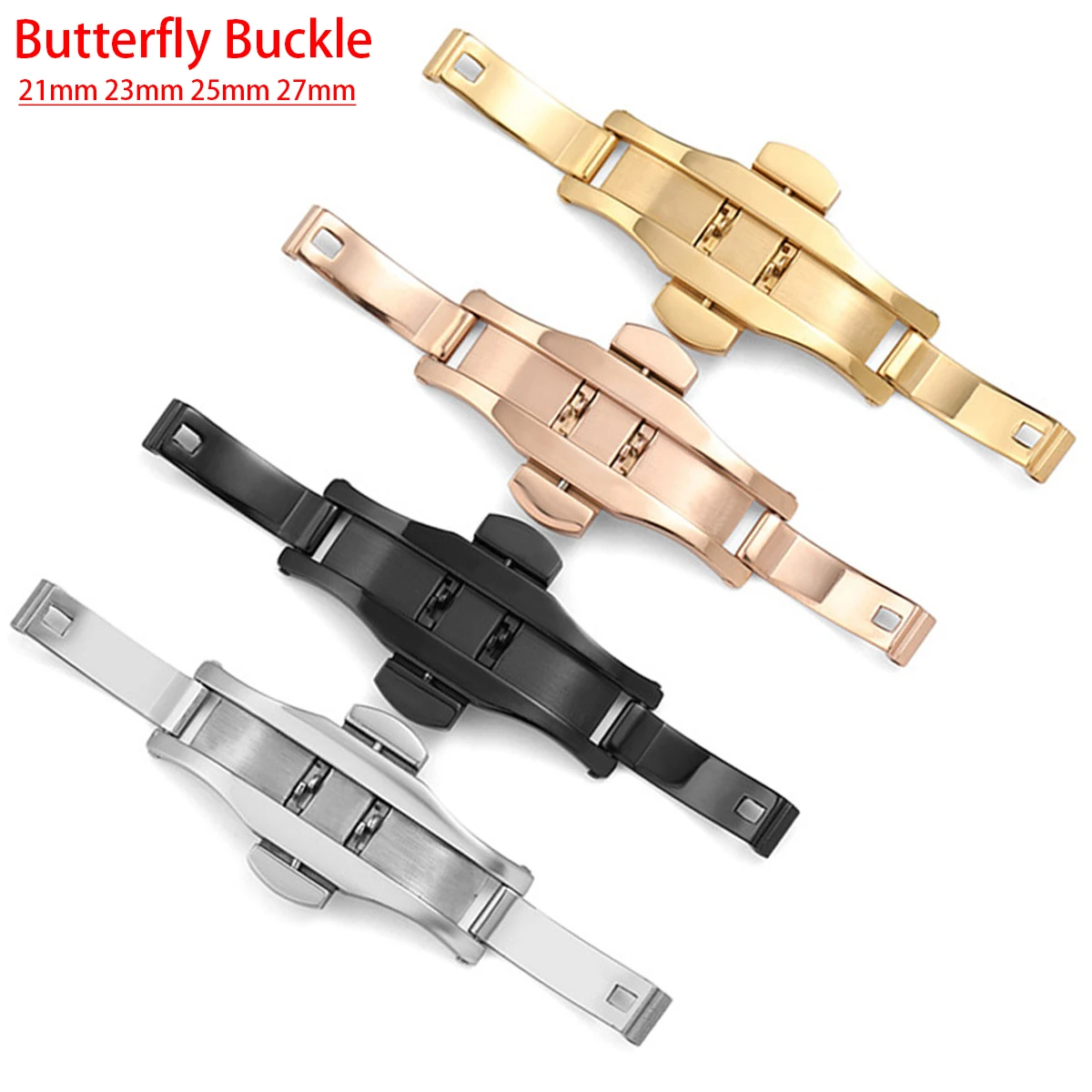 Butterfly Clasp Deployant - Gesper peluncuran kupu-kupu baja tahan karat