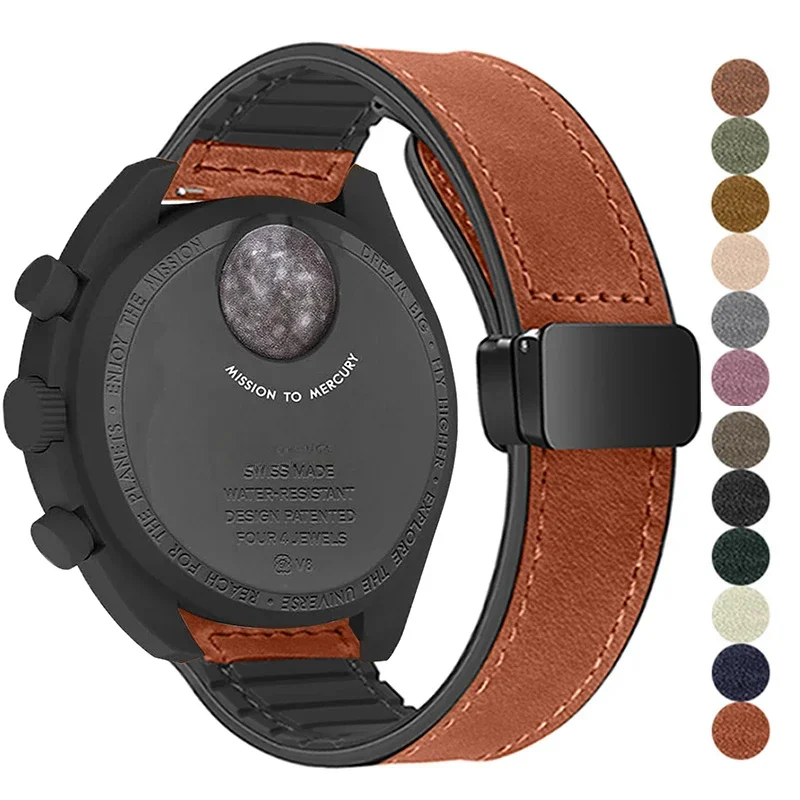 Omega Watch Constellation - Tali jam tangan kulit silikon 20mm