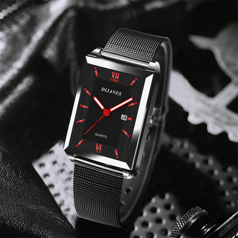 Jam tangan kulit kalender tang - Leather Watch Band Men ulasan dan harga