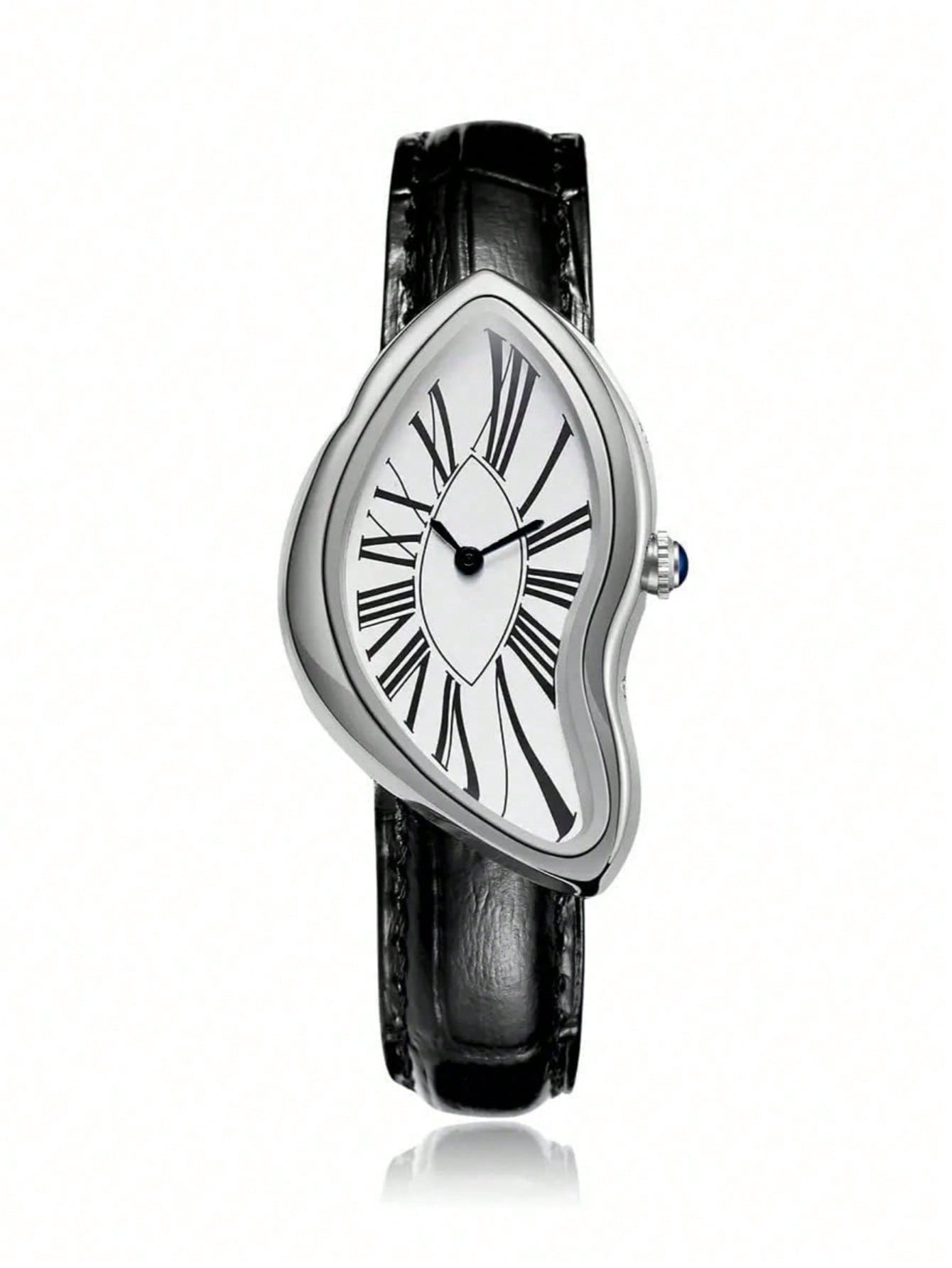 Jam Tangan Mewah Creative Melt - Leather Watch Band Men ulasan dan harga