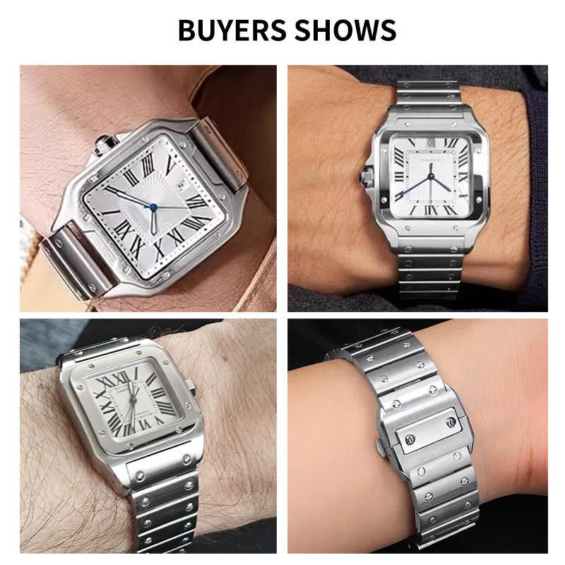 Tali Jam Tangan Baja Tahan Kar - Cartier Watch Santos ulasan dan harga