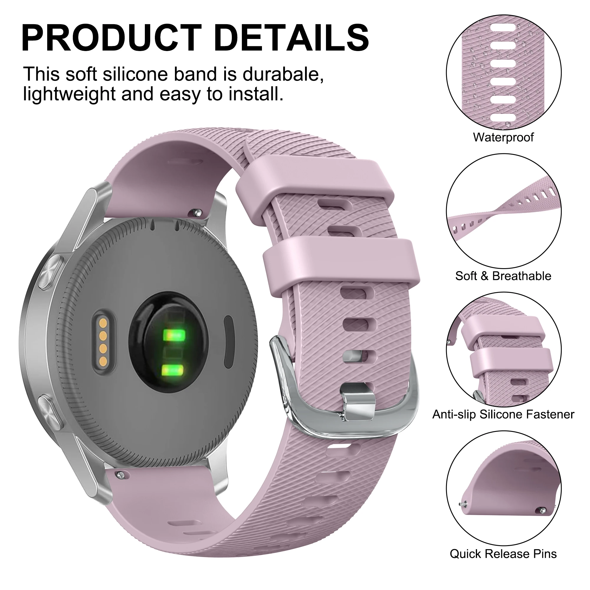 Tali 22mm 20mm 18mm untuk Garm - Silicone Watch Band 22Mm ulasan dan harga