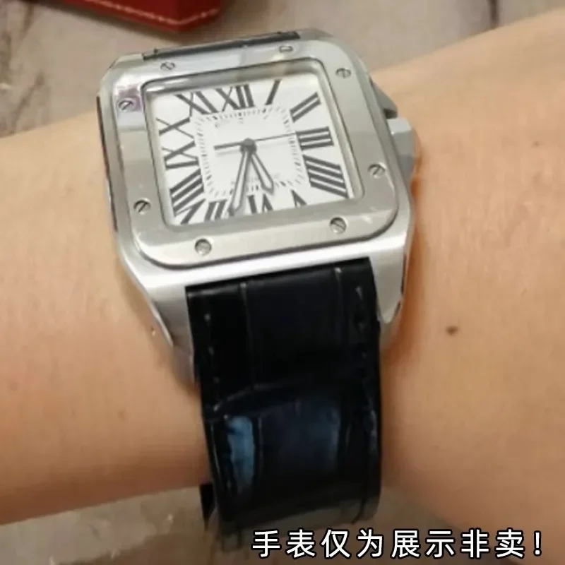 Tali Jam Tangan Kulit Asli 20M - Cartier Watch Santos ulasan dan harga