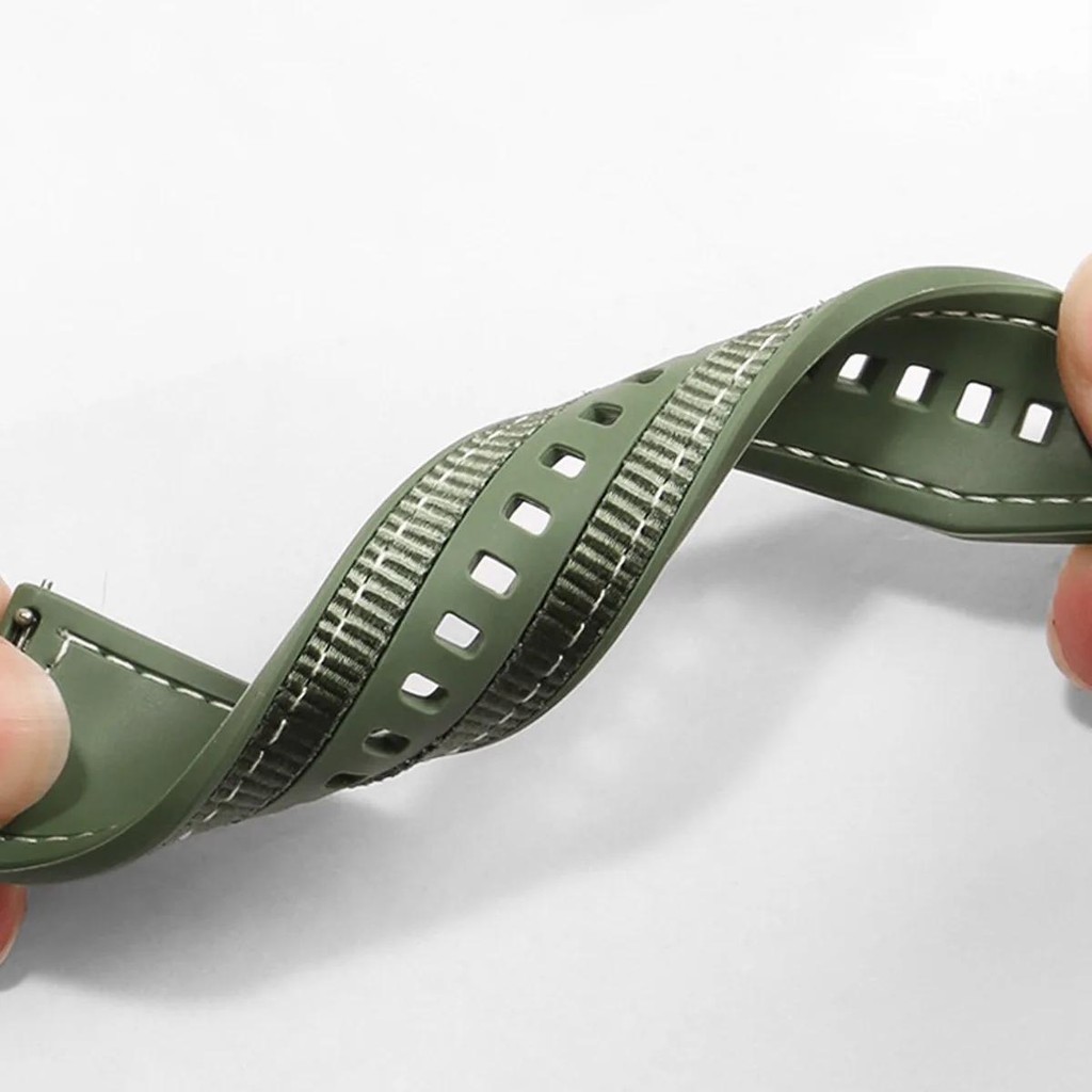 Nilon tenun 22mm + tali siliko - Silicone Watch Band 22Mm ulasan dan harga