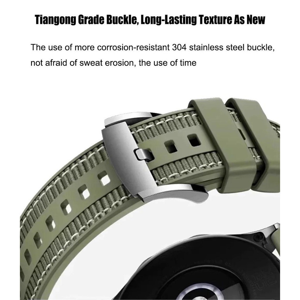 Nilon tenun 22mm + tali siliko - Silicone Watch Band 22Mm ulasan dan harga
