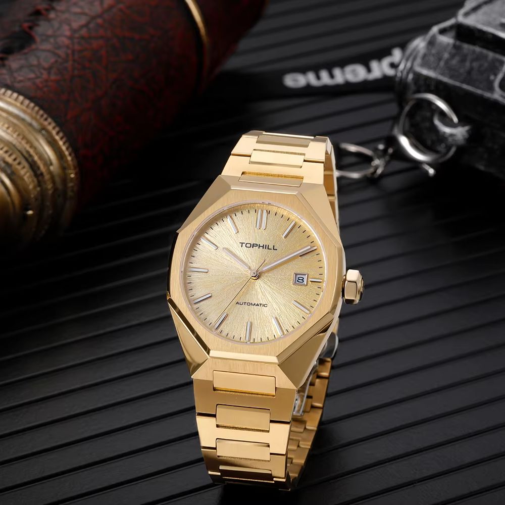 TOPHILL 39mm Miyota 8215 Jam T - Butterfly Clasp Deployant ulasan dan harga