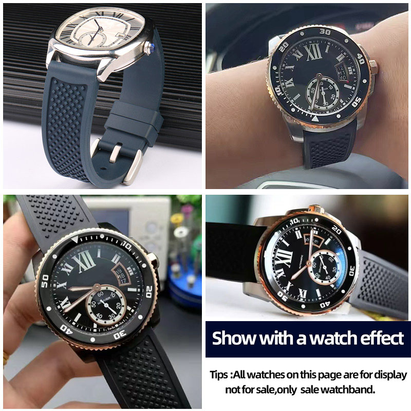 Tali Jam Tangan Fluororubber 2 - Cartier Watch Tank ulasan dan harga