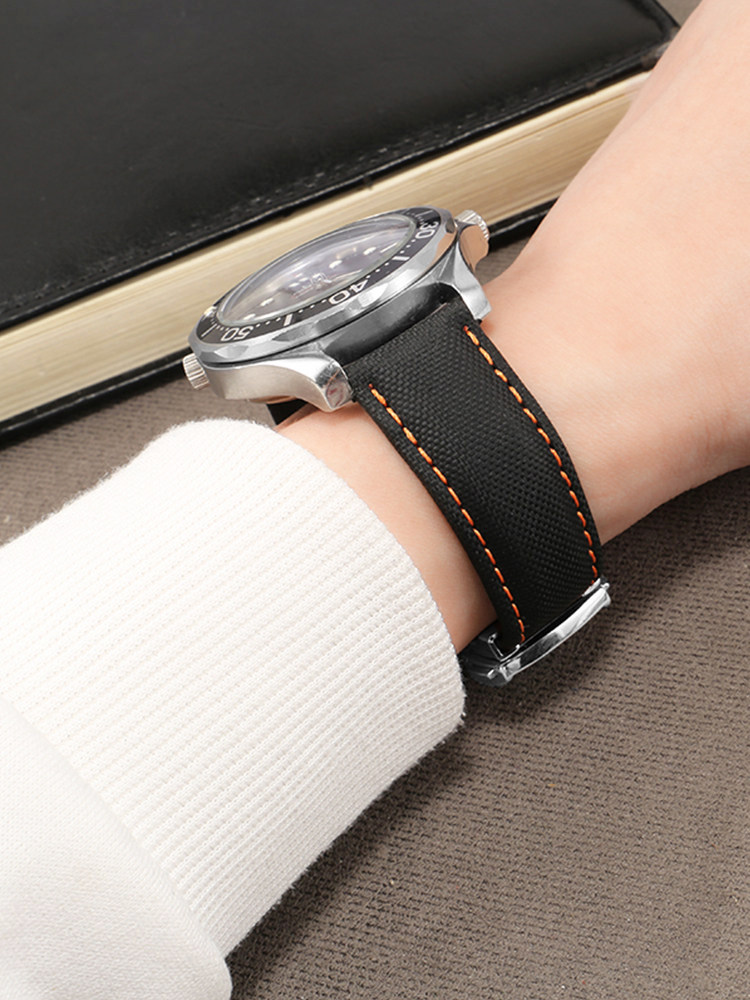 Tali Jam Tangan Nilon Hitam un - Omega Watch Speedmaster ulasan dan harga